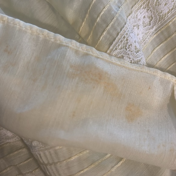 VTG Nanette 60’s Toddler Yellow Dress 2/3T Lace Puff Sleeve Empire Waist Bow - Picture 8 of 8